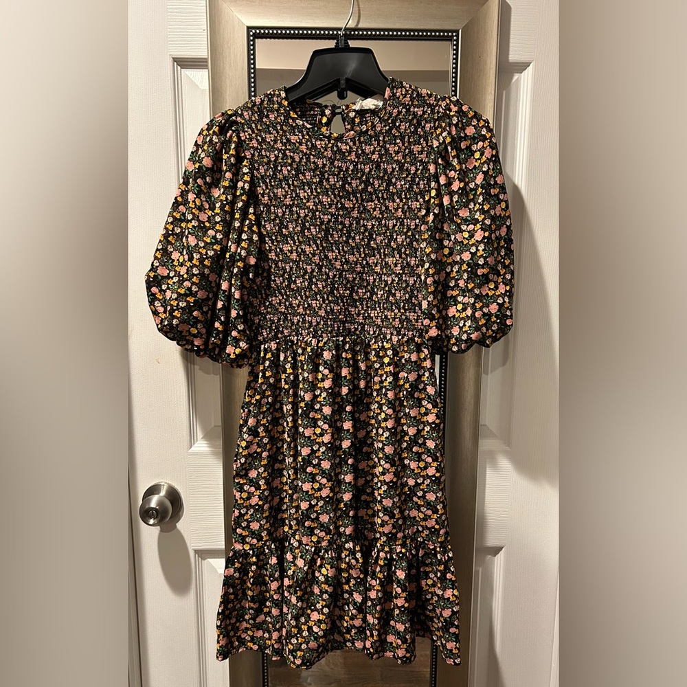 MELLODAY Multicolor Floral Long Sleeve Dress